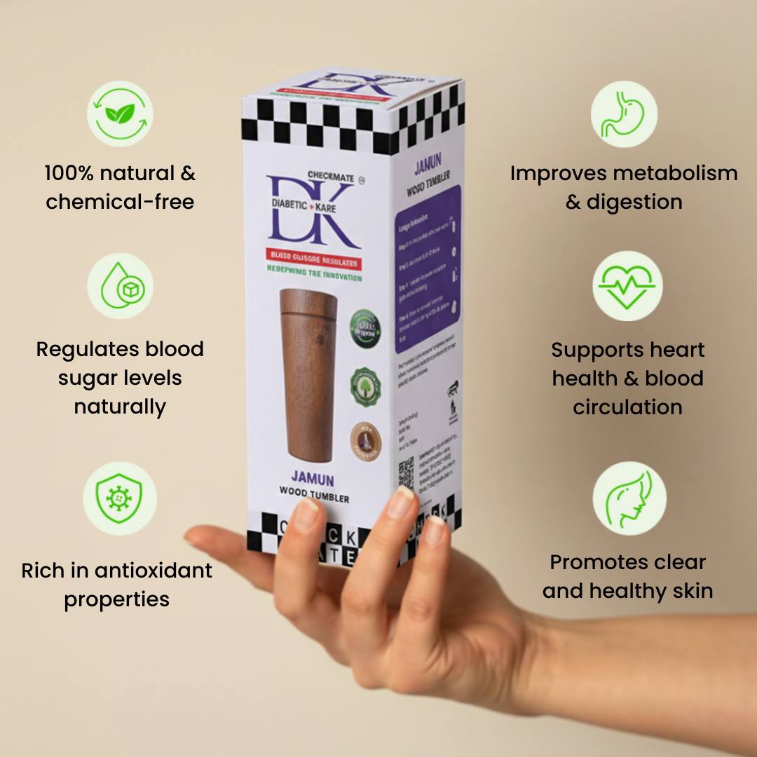DK Checkmate - Jamun Wood Ayurvedic Tumbler - Image 2