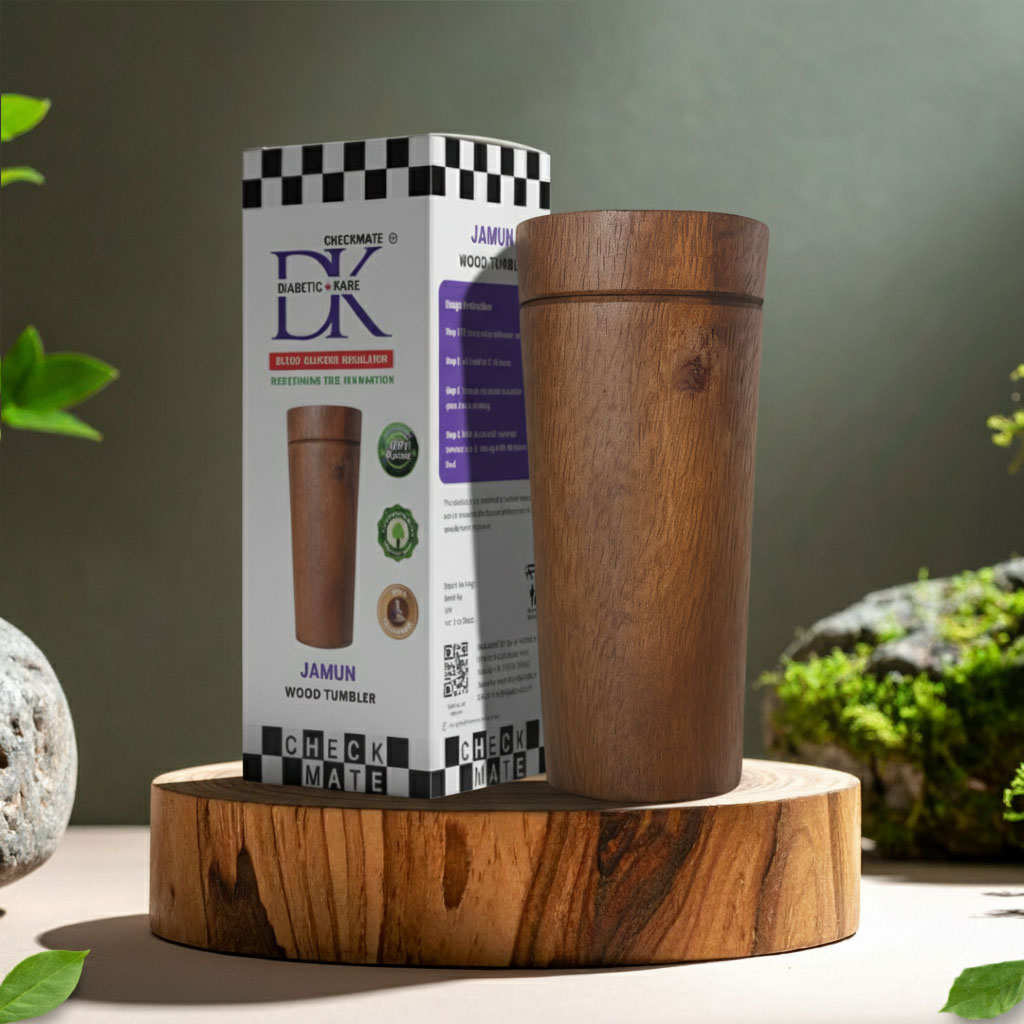 DK Checkmate - Jamun Wood Ayurvedic Tumbler